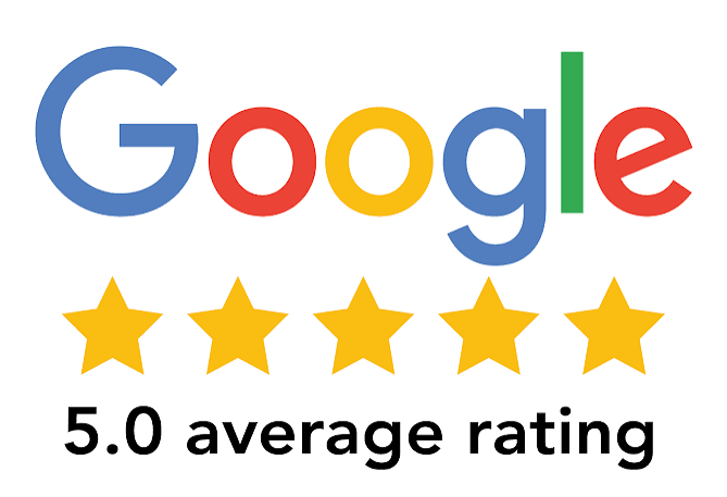 5.0 average rating on Google