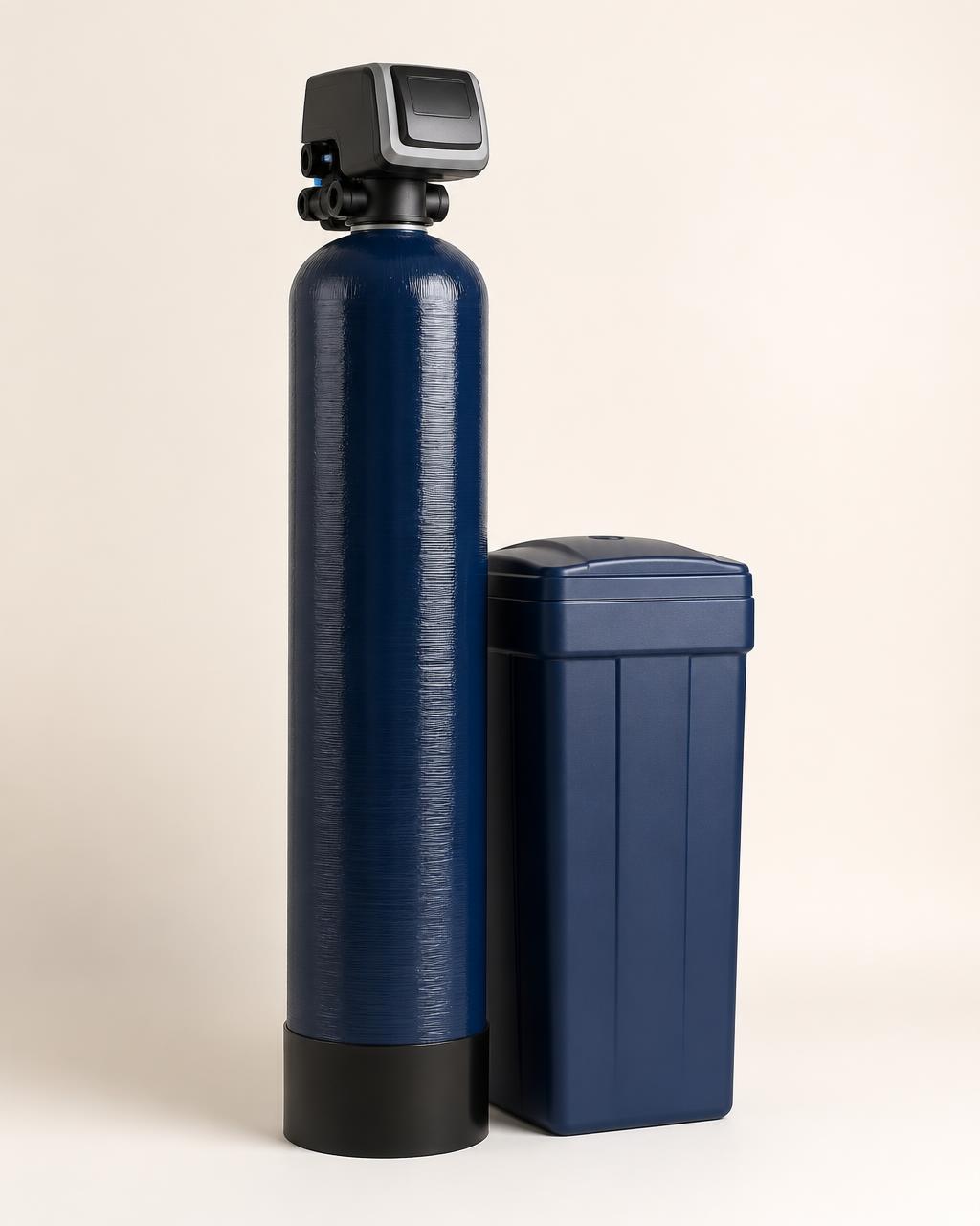 Whole-home water treatment tank installed by My Living Water Systems